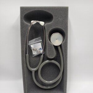 Two Sided Cardiology Stethoscope Adult Pediatric Gray New  No Box